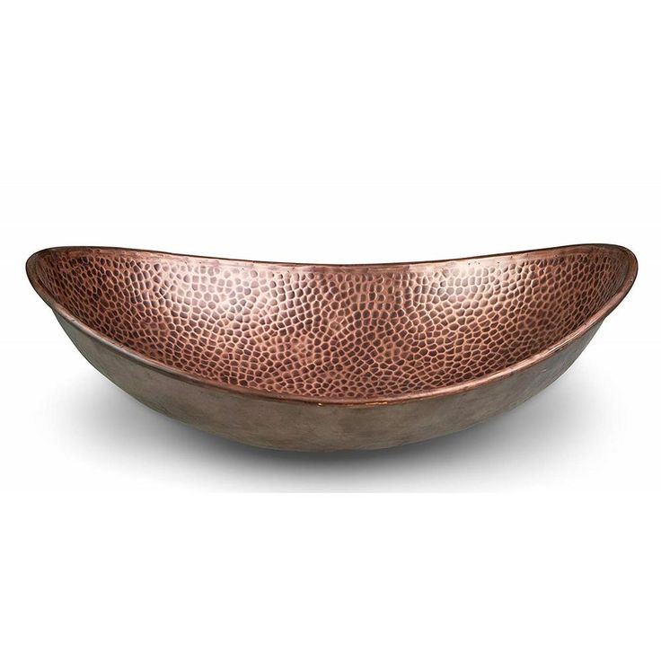 Monarch Abode 19 in. Hand Hammered Harbor Vessel Bathroom Sink in Pure Copper