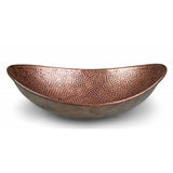 Monarch Abode 19 in. Hand Hammered Harbor Vessel Bathroom Sink in Pure Copper
