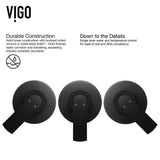 Amaryllis Matte StoneTM Vessel Bathroom Sink Set with Aldous Wall Mount Faucet in Matte Black - Super Arbor