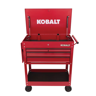 Kobalt 35-in W x 37.5-in H 4-Drawer Steel Rolling Tool Cabinet (Red)