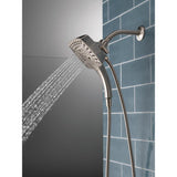 In2ition Two-in-One 5-Spray 5.8 in. Dual Wall Mount Fixed and Handheld Shower Head in Stainless - Super Arbor