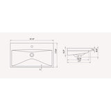 Nameeks Elite Wall Mounted Bathroom Sink in White