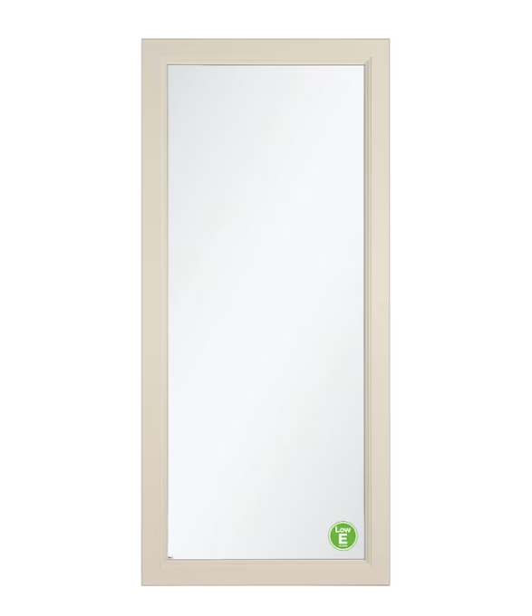 LARSON Signature Selection Low-E 32-in x 81-in Almond Full-view Interchangeable Screen Aluminum Storm Door