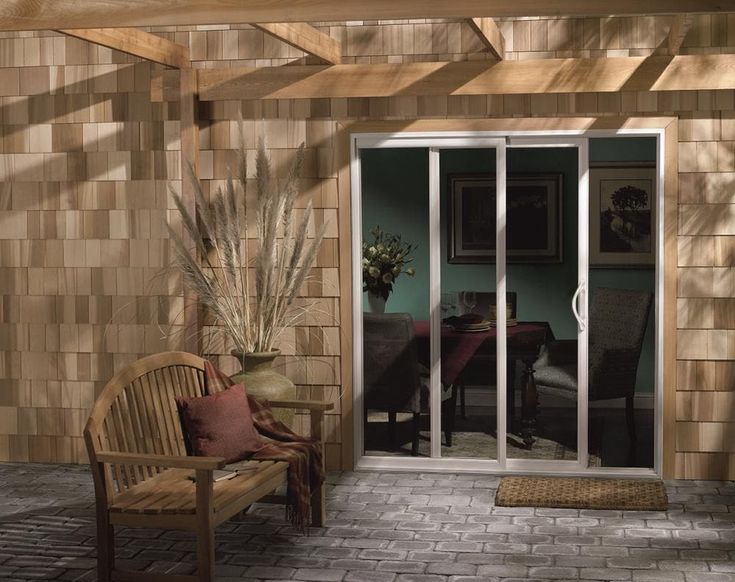 JELD-WEN 96-in x 80-in 4-9/16-in Low-e White Vinyl Sliding Right-Hand Sliding Double Patio Door Screen Included
