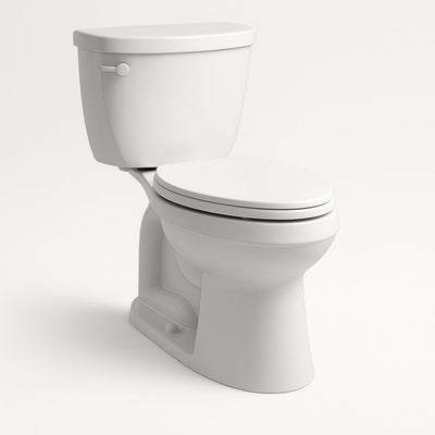 KOHLER Cimarron Complete Solution White WaterSense Elongated Chair Height 2-Piece Toilet 12-in Rough-In Size