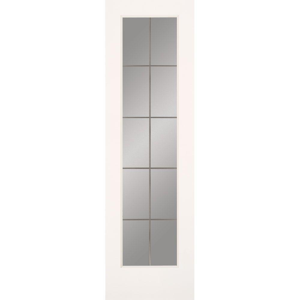 32 in. x 80 in. 15 Lite Illusions Smooth Primed MDF Interior Door Slab - Super Arbor