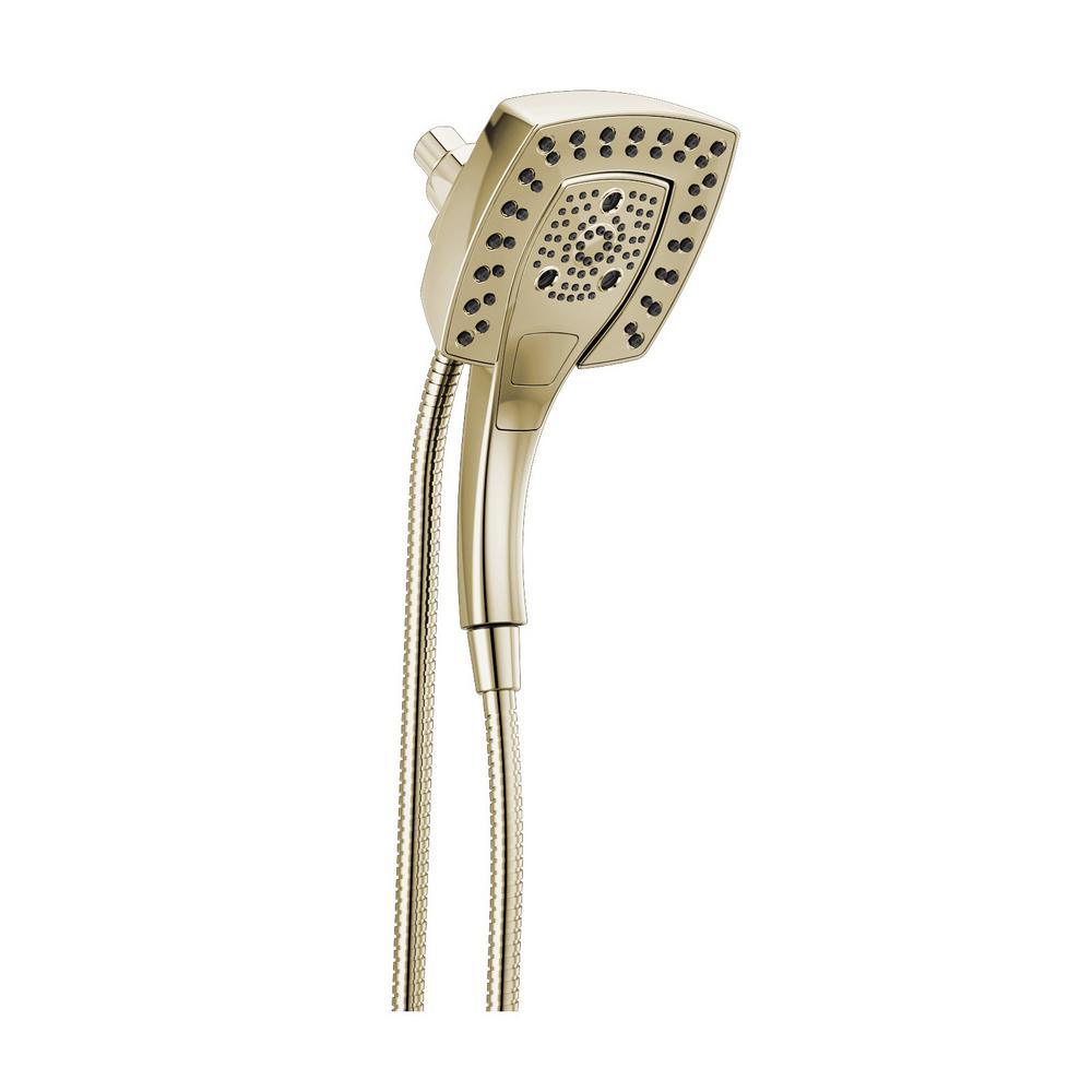 In2ition Two-in-One 5-Spray 5.8 in. Dual Wall Mount Fixed and Handheld Shower Head in Stainless - Super Arbor