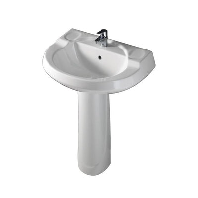 Barclay Products Wynne 705 Pedestal Combo Bathroom Sink in White