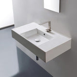 Nameeks Teorema Wall Mounted Bathroom Sink in White