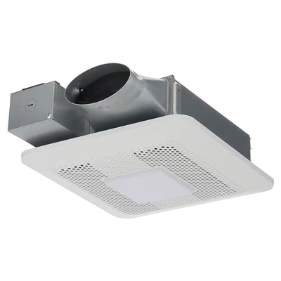 WhisperThin DC LED Pick-A-Flow 80 -100 CFM Ceiling/Wall Bathroom Exhaust Fan, 3-3/8 in. Low Profile Housing