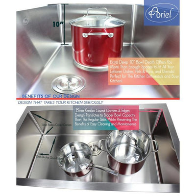 Drop-in Top Mount 16-Gauge Stainless Steel 42-7/8 in x 21-1/2 in x 10 in 60/40 Offset Double Bowl Kitchen Sink Combo