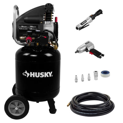 10 Gal. Portable Electric Air Compressor with Extra Value Kit - Super Arbor