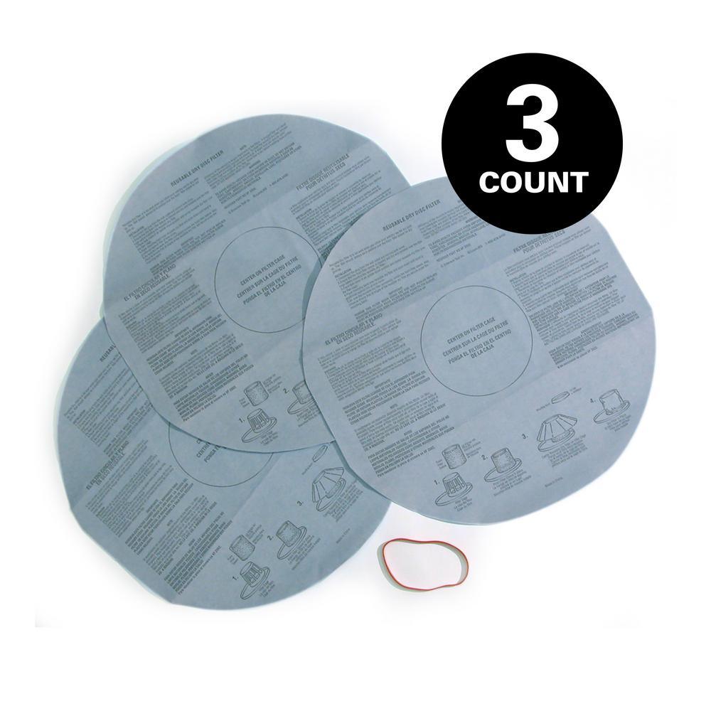 Disposable Dry Filter with Retainer Band for Select Genie and Shop-Vac ...