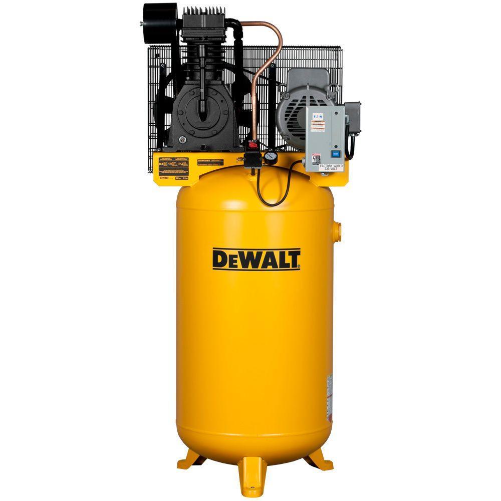 80 Gal. 7.5-HP 175 PSI 2-Stage Stationary Electric Air Compressor ...