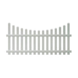 Glendale 4 ft. H x 8 ft. W White Vinyl Spaced Picket Unassembled Fence Panel with Dog Ear Pickets - Super Arbor