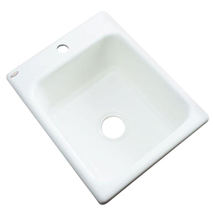 Crisfield Drop-In Acrylic 17 in. 1-Hole Single Bowl Prep Sink in White