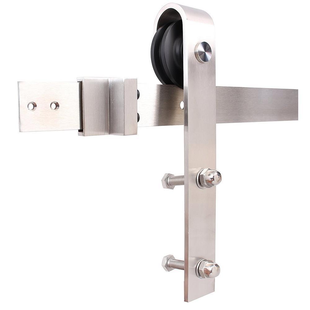 Z Series 30 in. x 84 in. White Knotty Pine Wood Interior Sliding Barn Door with Hardware Kit - Super Arbor