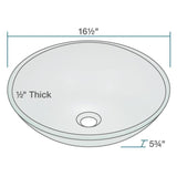 MR Direct Glass Vessel Sink in Frost