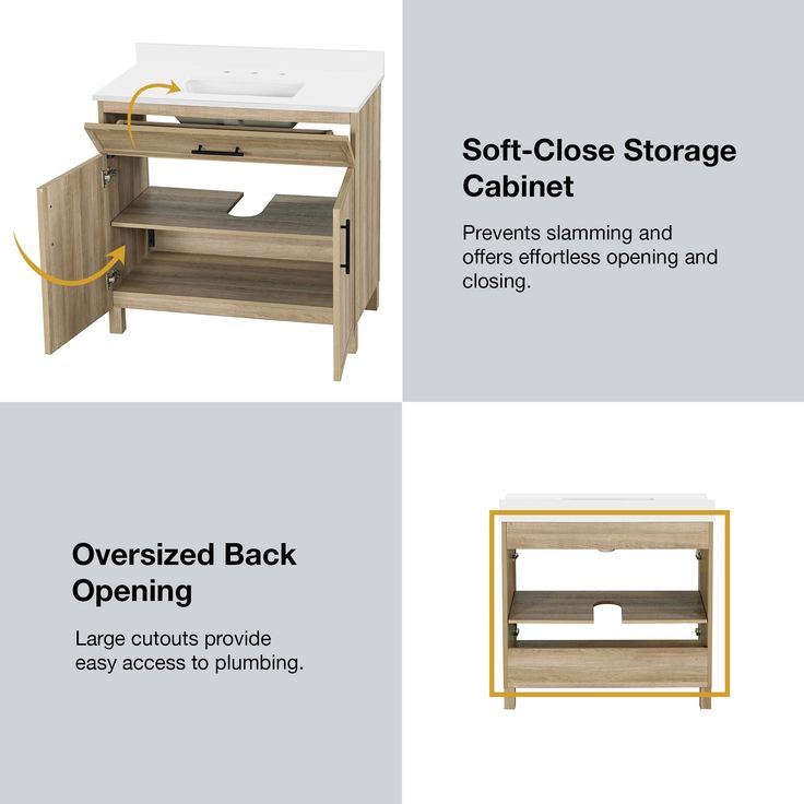 Style Selections Dolton 36-in Natural Oak Undermount Single Sink