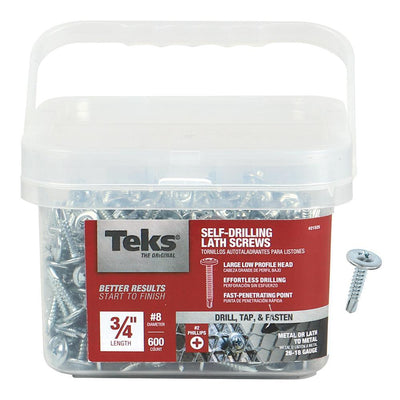 #8-18 x 3/4 in. Phillips Pan Head Lath Drill Point Screw (600-Pack)