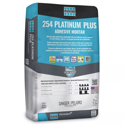 254 Platinum Plus White Adhesive Mortar