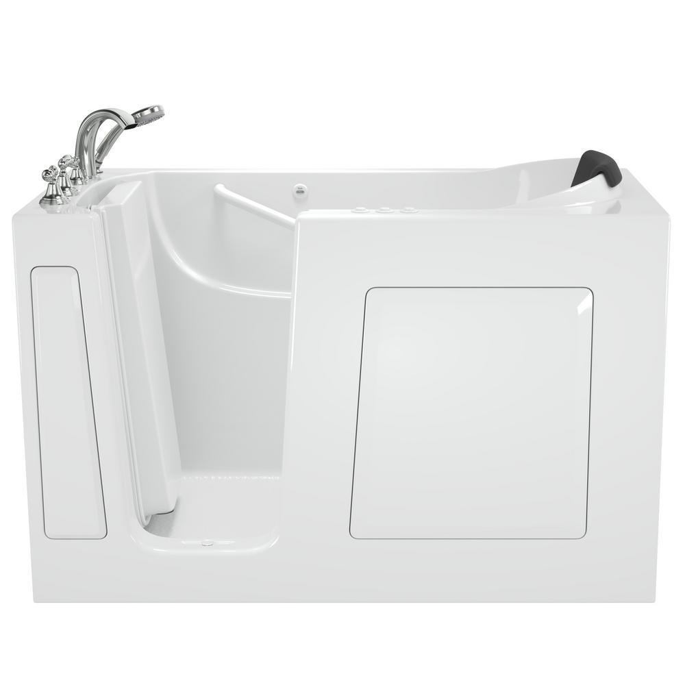 Gelcoat Premium Series 60 in. Left Hand Walk-In Whirlpool and Air Bathtub in White - Super Arbor