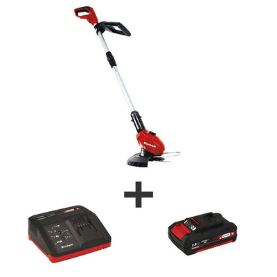Einhell PXC 18-Volt Cordless 10 in. Grass Trimmer / Edger, w/ 20pcs of Replacement Blades Kit (w/ 2.0-Ah Battery + Fast Charger)