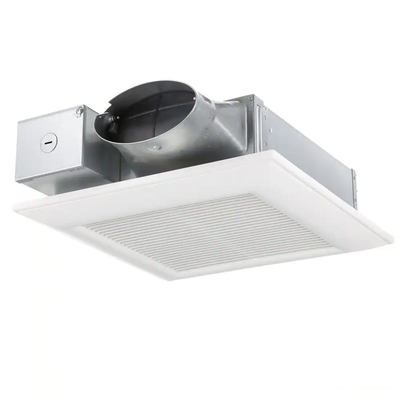 WhisperValue DC Pick-A-Flow 50, 80 or 100 CFM Ceiling or Wall Low Profile Housing Depth Energy Star Bath Exhaust Fan