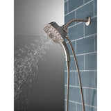 In2ition Two-in-One 5-Spray 5.8 in. Dual Wall Mount Fixed and Handheld Shower Head in Stainless - Super Arbor