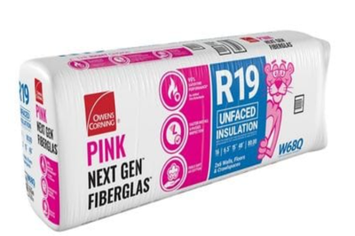 Owens Corning R-19 Un-Faced Fiberglass Insulation Batts 6.5 in. x 15 in. x 48 in. (5 Bags)