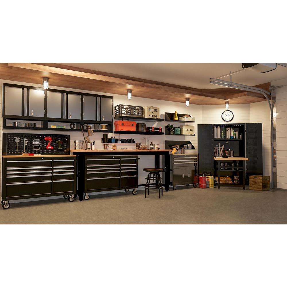 15-Compartment Interlocking Small Parts Organizer in Black (2-Pack