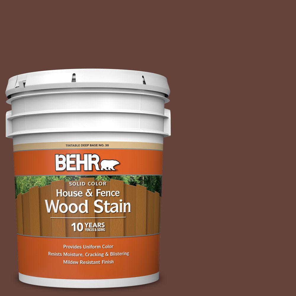 BEHR 5 gal. #SC-117 Russet Solid Color House and Fence Exterior Wood S ...