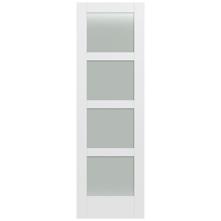 32 in. x 80 in. MODA Primed PMT1044 Solid Core Wood Interior Door Slab w/Translucent Glass