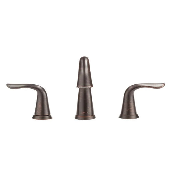Delta Lahara Venetian Bronze 2-Handle Widespread WaterSense Bathroom Sink Faucet with Drain