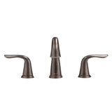 Delta Lahara Venetian Bronze 2-Handle Widespread WaterSense Bathroom Sink Faucet with Drain