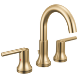 Delta Trinsic Champagne Bronze 2-Handle Widespread WaterSense Bathroom Sink Faucet with Drain, Model 3559-CZMPU-DST