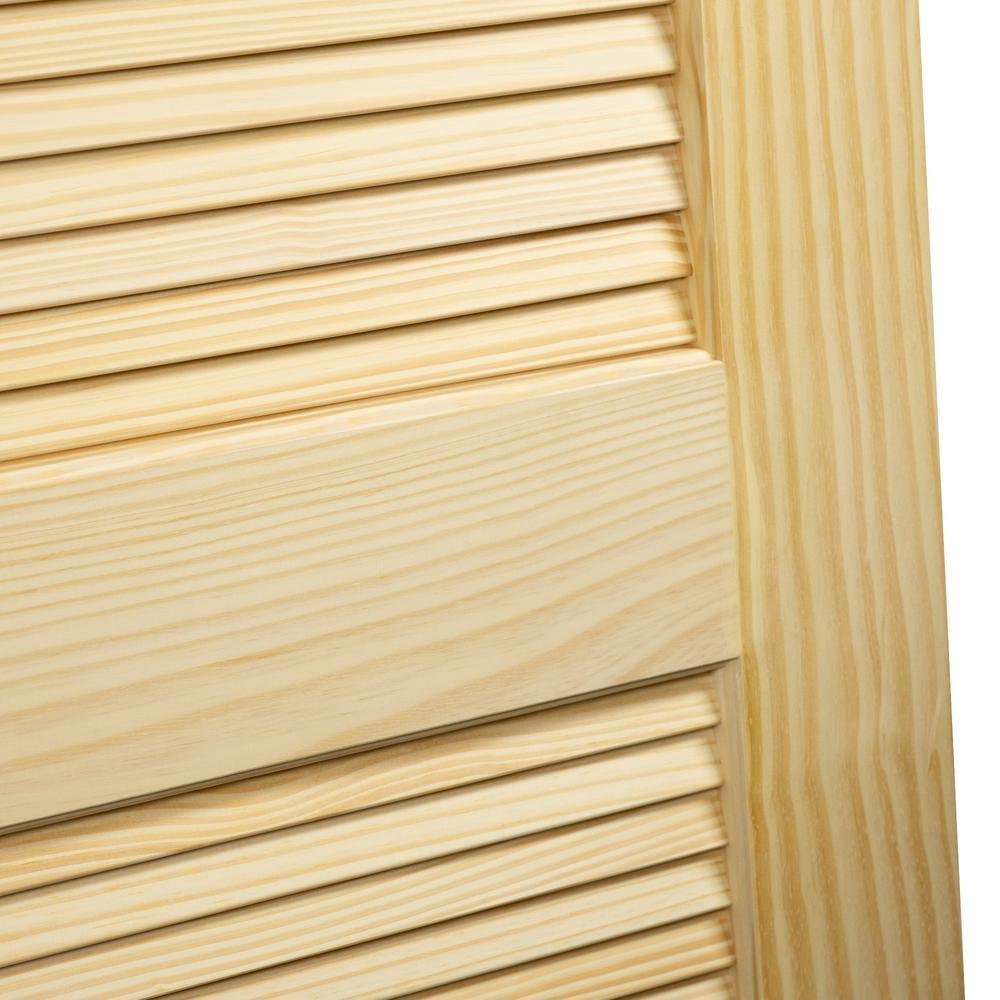 30 in. x 80 in. Louvered Solid Core Unfinished Wood Interior Door Slab - Super Arbor