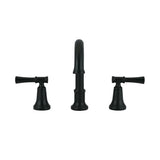 Delta Chamberlain 8 in. Widespread 2-Handle Bathroom Faucet in Matte Black