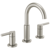 Delta Nicoli J-Spout 8 in. Widespread 2-Handle Bathroom Faucet in Stainless