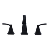 Delta Flynn Matte Black 2-Handle Widespread WaterSense Bathroom Sink Faucet with Drain, Model 35768LF-BL