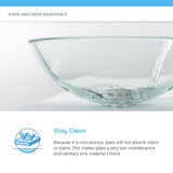 MR Direct Glass Vessel Sink in Frost