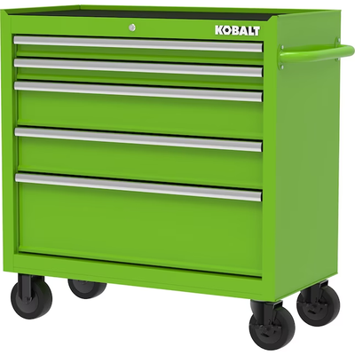 Kobalt 36-in W x 38-in H 5-Drawer Steel Rolling Tool Cabinet (Green)