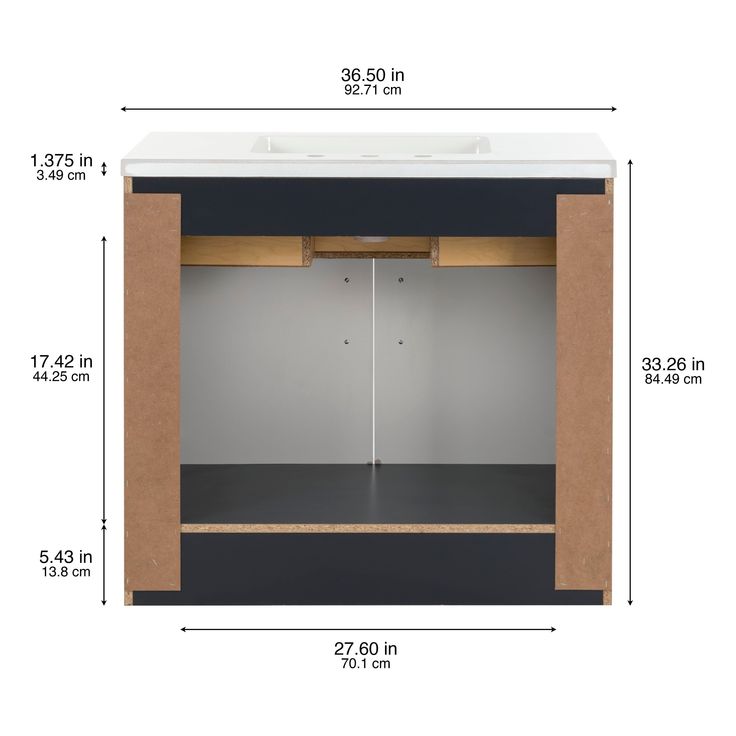 Style Selections Potter 36-in Blue Single Sink Bathroom Vanity with White Cultured Marble Top