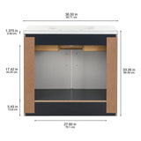 Style Selections Potter 36-in Blue Single Sink Bathroom Vanity with White Cultured Marble Top