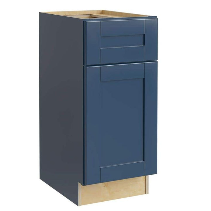 Home Decorators Collection Washington Vessel Blue Plywood Shaker Assembled Vanity Sink Base Kitchen Cabinet Sft Cls R21 in W x 21 in D x 34.5 in H