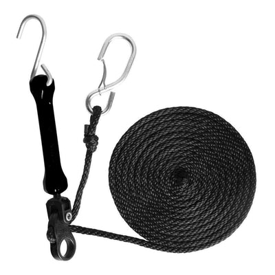12 ft. Polyester Rope and 5 in. Polyurethane Bungee in Black - Super Arbor