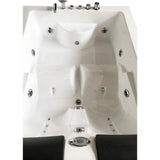 Mimi with heater 68 in. Acrylic Center Drain Corner Alcove Whirlpool Bathtub in White - Super Arbor