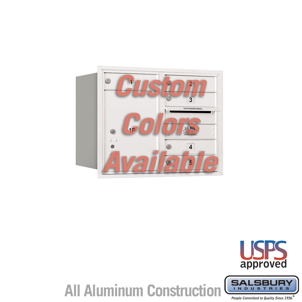 Recessed Mounted 4C Horizontal Mailbox - 6 Door High Unit with Parcel ...