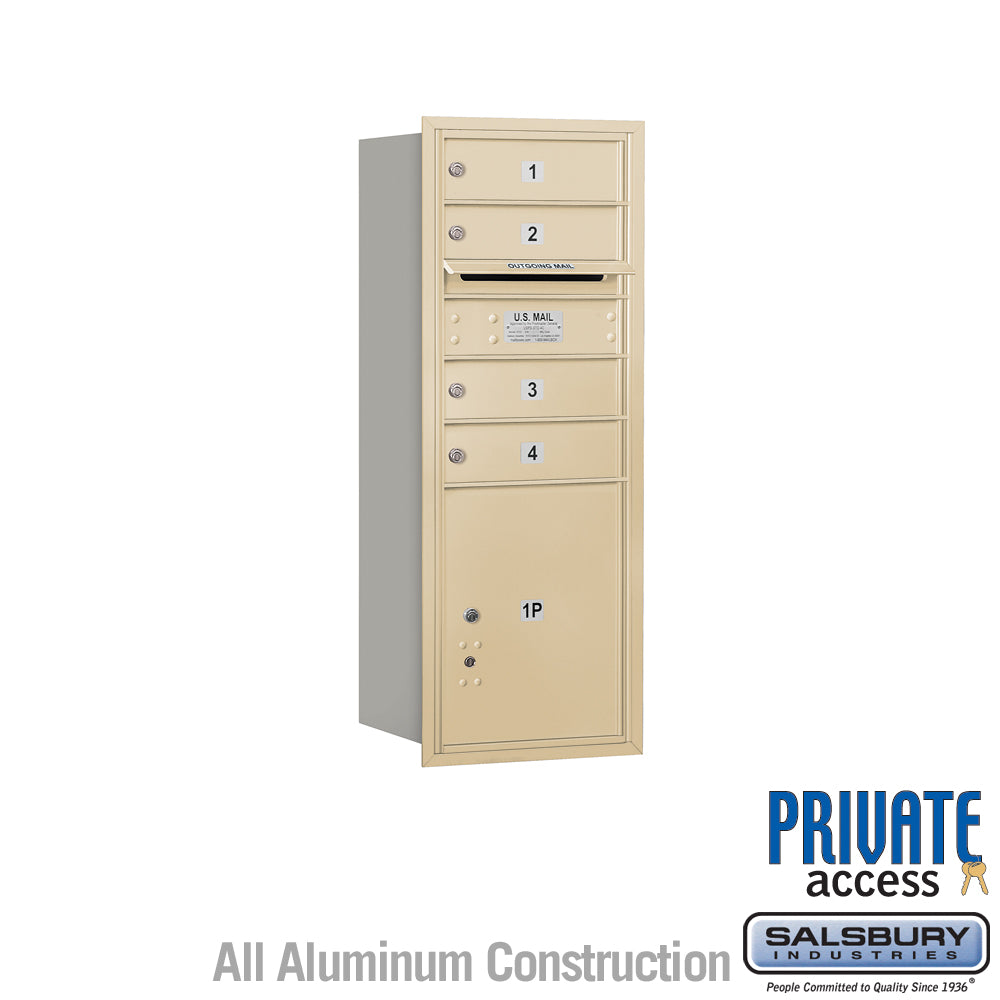 10-Door High Recessed Mounted Mailbox with Parcel Locker - Sandstone ...