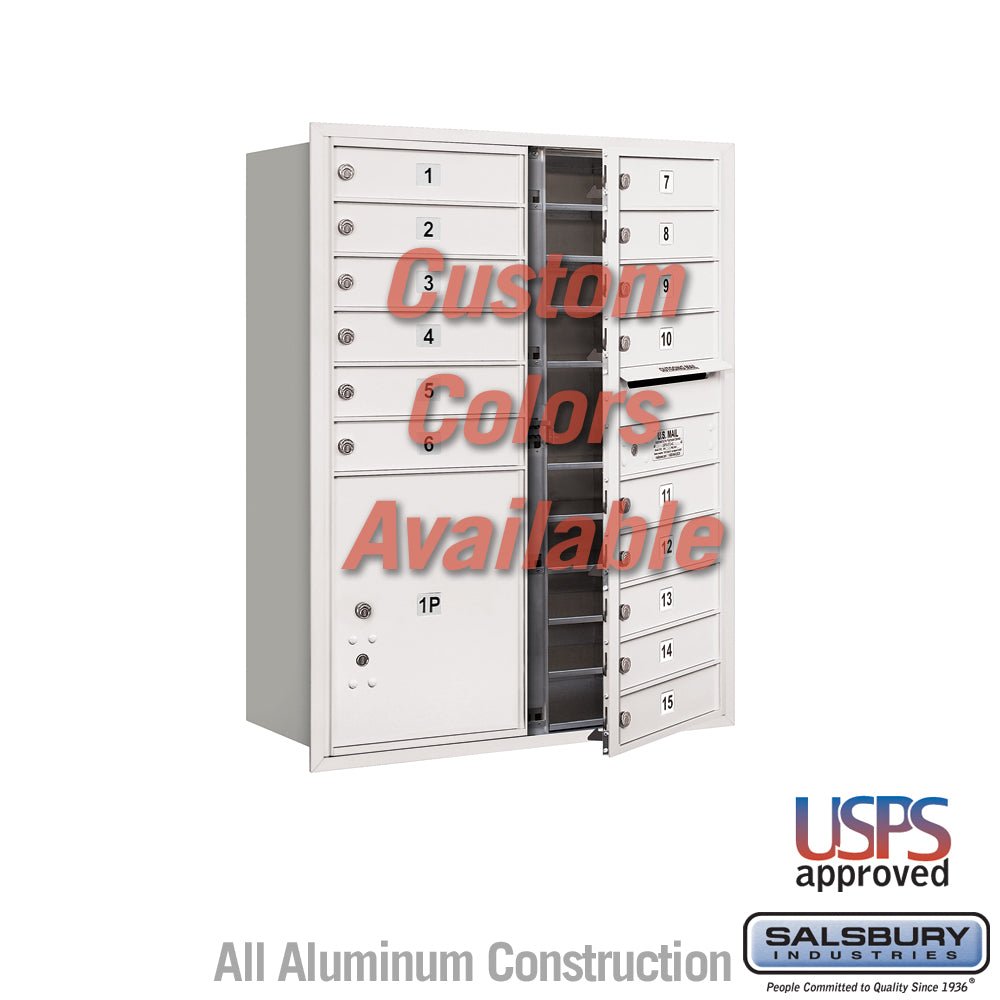 Recessed Mounted 4C Horizontal Mailbox - 11 Door High Unit with Parcel ...